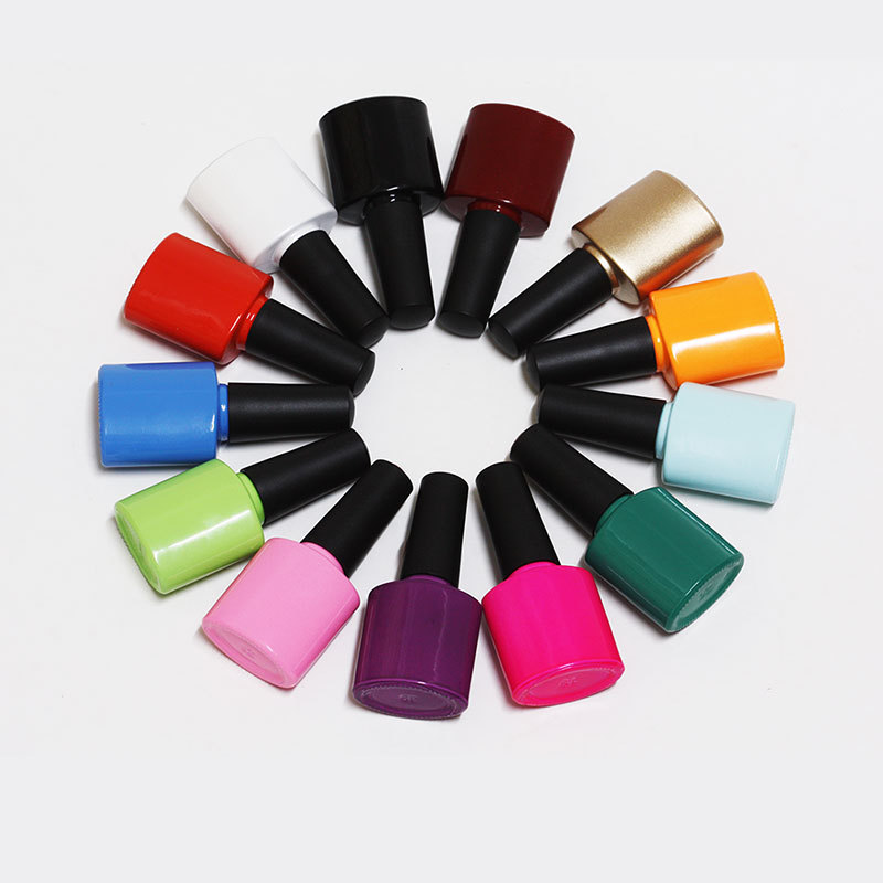 Colorful nail polish bottles