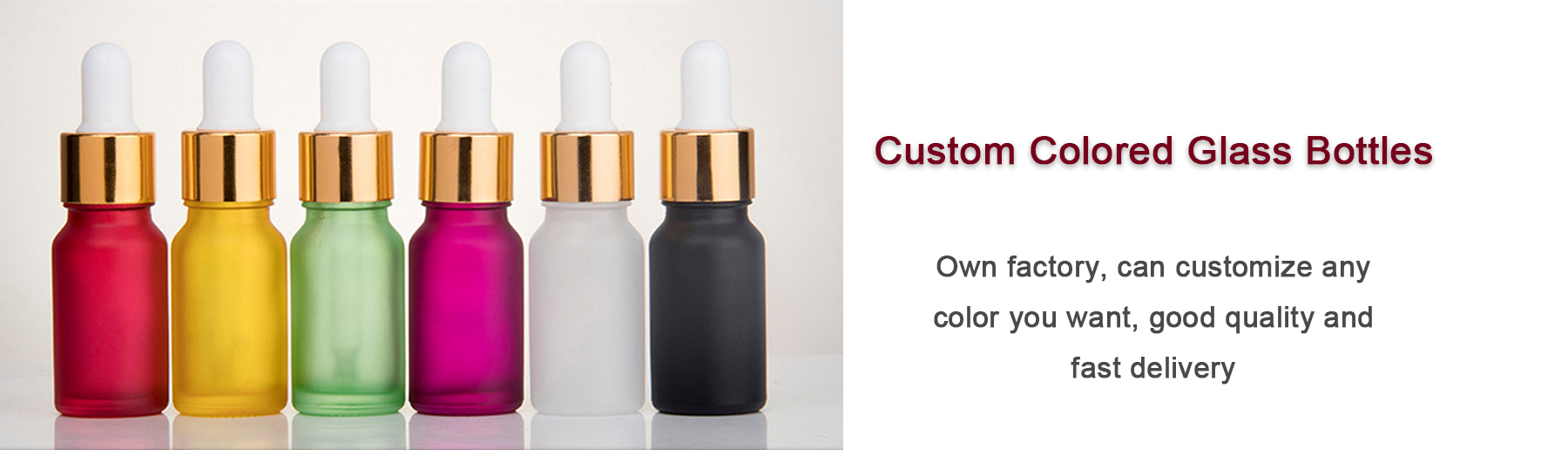 Colored glass bottles