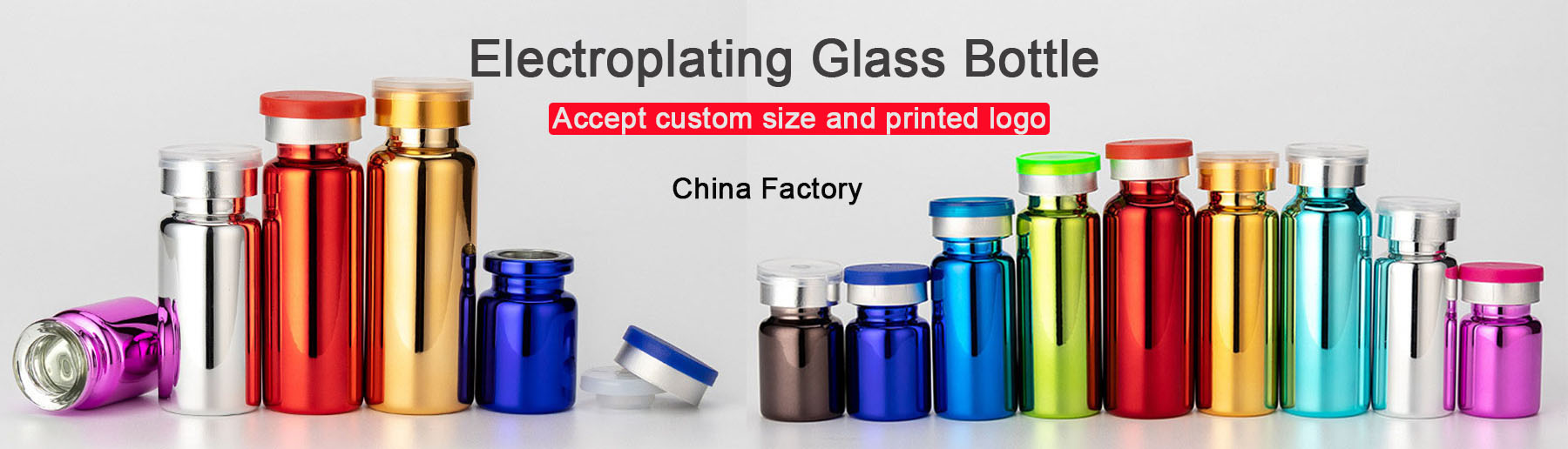 Electroplating glass bottle